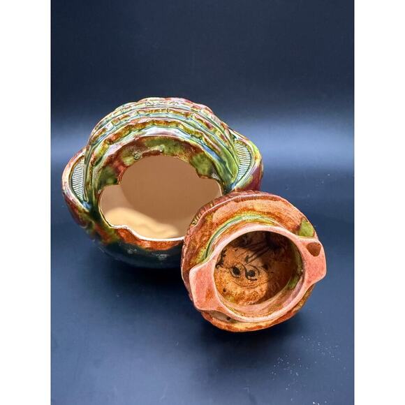 Vintage Mid Century Modern "Hidden" Bottom Bank Ceramic Owl, removable bottom - Picture 7 of 8